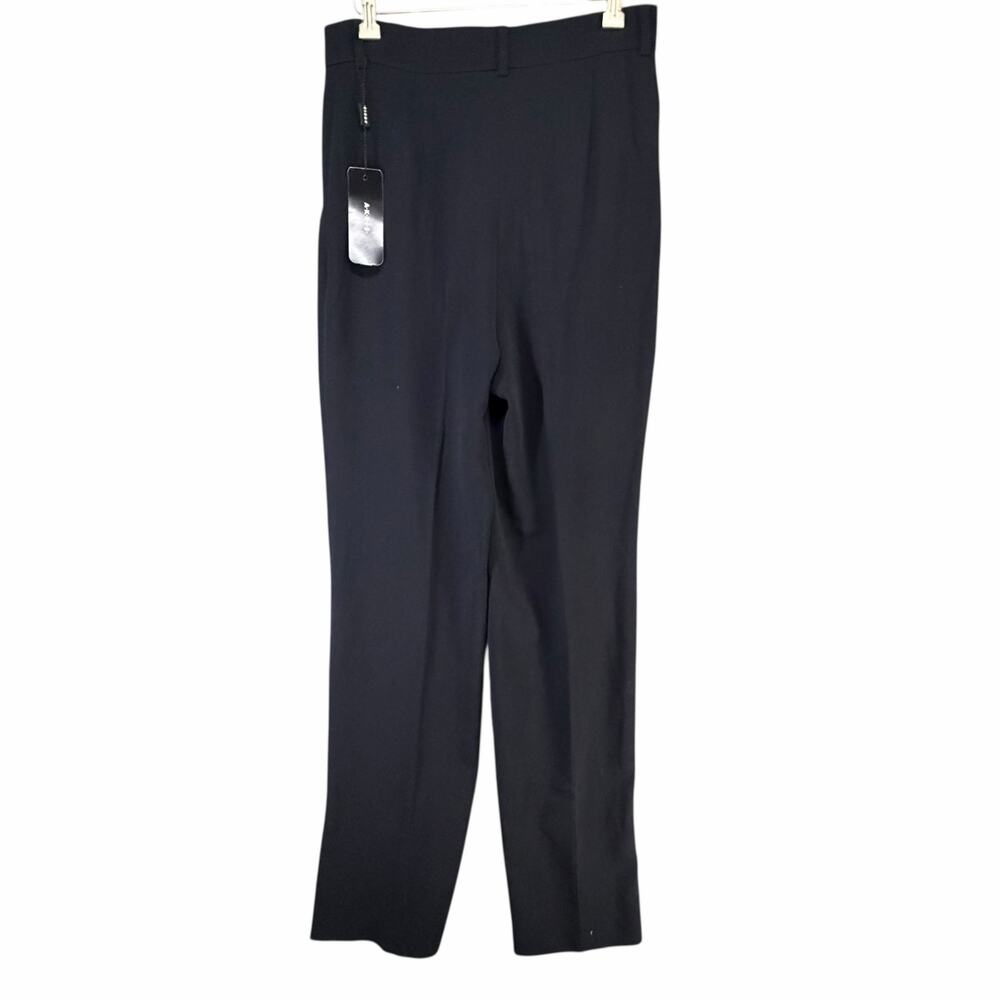 Akris Flore Navy Wool Stretch Tailored Trousers Womens 6 Quiet Luxury NWT $995 - Picture 4 of 15